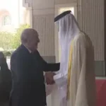 فيديو إستقبال رئيس الجمهورية و الوفد المرافق له من قبل أمير قطر
